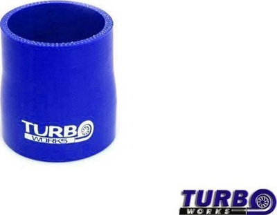 Lidhës silikoni TurboWorks Straight Reducer, 63-70mm, blu