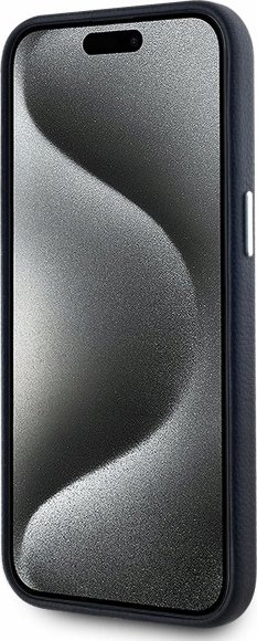 Mbrojtëse telefoni Karl Lagerfeld Grained PU Hotel RSG, për iPhone 15 Pro Max, MagSafe, e zezë