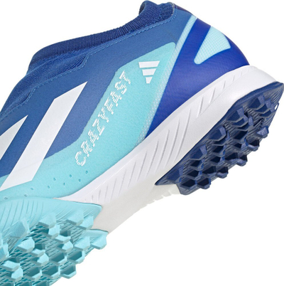 Këpucë futbolli Adidas X Crazyfast.3 LL TF ID9347, pa lidhëse, për bar sintetik, blu