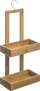 Raft dushi varëse 5five LITTLE CABINET, 2 kate, bambu, kafe