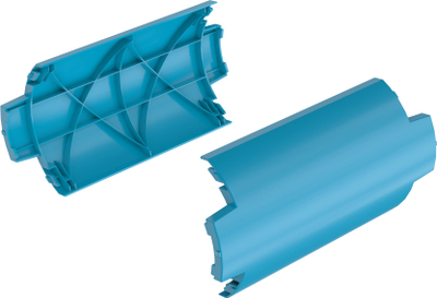 Set cilindri daulle për mbështjellës zorre ALUPLUS COMPACT, 1/2", 45 m, blu