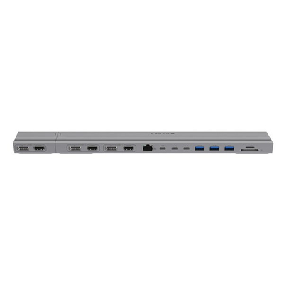 Stacion dokimi HyperDrive 4K për MacBook 13-16", 15 porta, i argjendtë