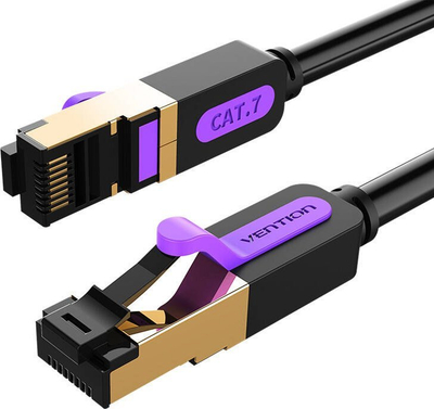 Kabllo rrjeti Vention Cat.7 SSTP, RJ45, 5m, e zezë