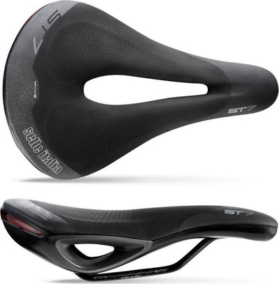 Shalë biçiklete Selle Italia ST 7 Superflow L3 për goca, jastëk i butë, rripa FeC Alloy, e zezë