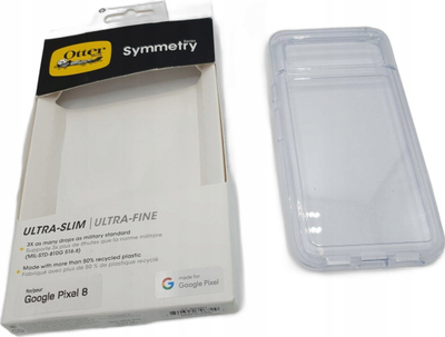 Futrollë OtterBox Symmetry Series Clear për Google Pixel 8, ultra e hollë, transparente