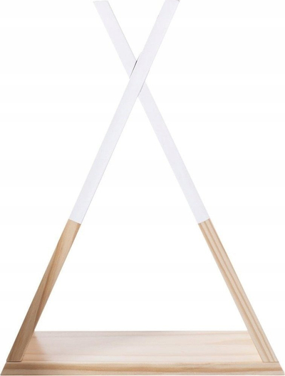 Raft lodrash Atmosphera Children's Tipi, prej druri pishe, për dhomë fëmijësh, ngjyrë natyrale