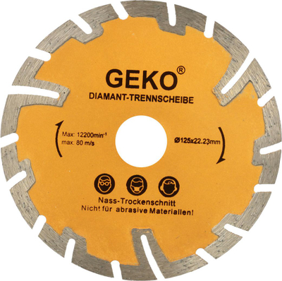 Дискова дијамантска за брусење GEKO, 125 mm, отвор 22.2 mm
