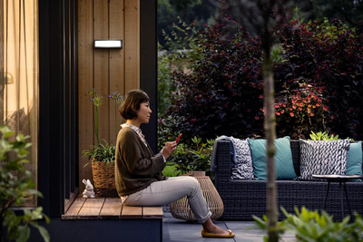 Dritë murale e jashtme Philips Stratosphere UE, LED, 1 llambë, e zezë