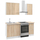 Set kuzhine Melaminë Sonoma + banak pamje mermeri, 120×47×84,8 cm (HM2466.11), bezhë