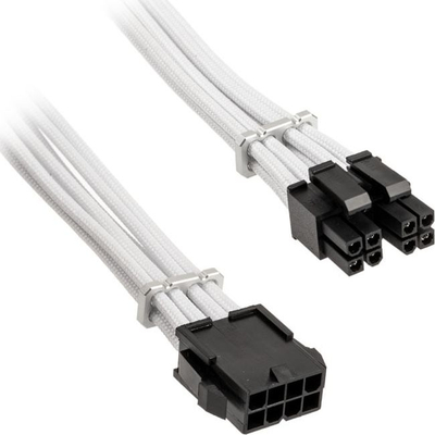 Kabllo zgjatuese BitFenix Alchemy 4+4-pin EPS12V, 45cm, e bardhë