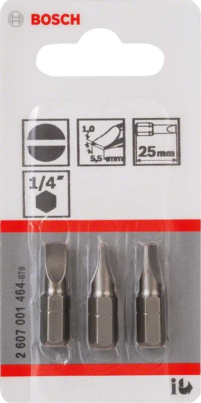 Set bitash kaçavide Bosch 2607001464, 1.0x5.5 mm, 25 mm, extra hard