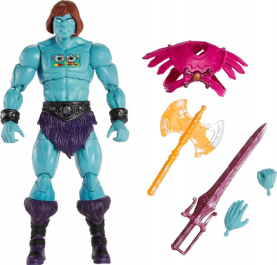 Figurë aksioni Mattel Masters of the Universe Origins Faker, 18 cm, shumë pika artikulimi, blu