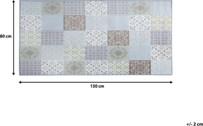 Tapet Beliani INKAYA, 80x150 cm, poliester, gri me motive