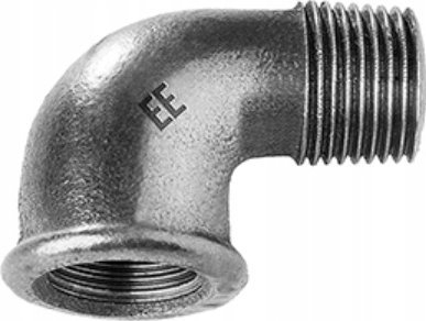 Bërryl reduktues i galvanizuar ODLEWNIA WZ DN20xDN15, 3/4\"x1/2, gri metalik