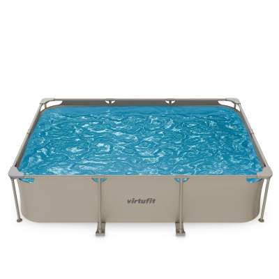 Pishinë me kornizë VirtuFit Rectangular Pool, 300 x 210 x 66 cm, me pompë filtri, bezhë