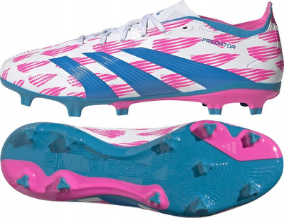 Këpucë futbolli Adidas Predator League FG M IG6262, tokë e thatë, për meshkuj, të bardha me rozë dhe blu