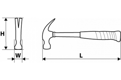 Çekiç Topex, 450 g, 332 mm