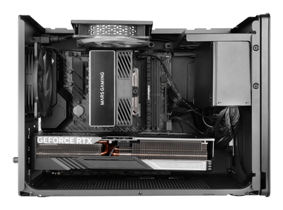 Kuti PC Mars Gaming MC-XPRO, MicroATX, mini tower, mesh, e zezë
