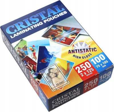 Fletë laminimi Cristal Antistatic, 75x105mm, 125 mikron, 100 copë