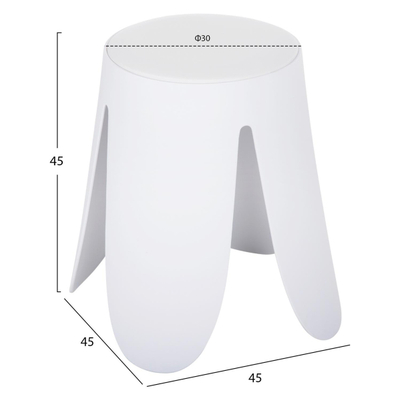 Stol Denty Φ30x45Hcm (HM9619.01), bardhë