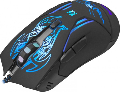 Maus gaming Defender Bionic GM-250L, 3200 DPI, me kabllo USB, i zi me ndriçim