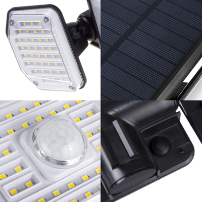Lampë muri Maclean MCE615 Solar LED, sensor lëvizjeje, IP65, e zezë