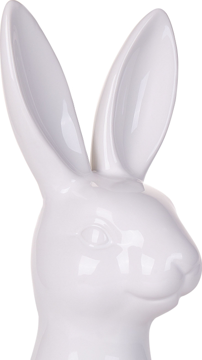 Figurinë dekorative Beliani Rabbit PAIMPOL, qeramike, 39 cm, e bardhë