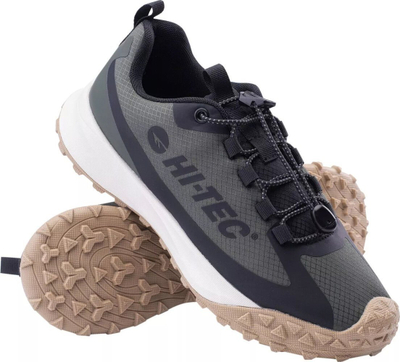 Atlete hiking për burra Hi-Tec Mounti, quick lace, taban gome, gri e errët