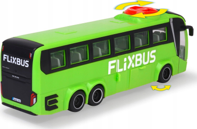 Lodër autobus Dickie MAN Lion's Coach Flixbus, freewheel, plastik, jeshil