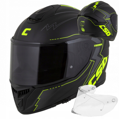 Helmetë moto Cassida Fiber Integral GT 2.1, madhësia S, me vizor të zezë, e zezë mat