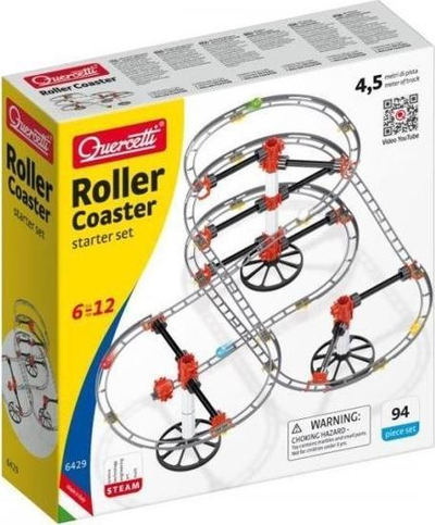 Set konstruktimi Quercetti Roller Coaster 6429, i kuq