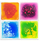 Pllaka sensoriale Tullo Sensory Path, set 4 copë, 30x30 cm, shumëngjyrëshe