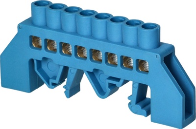 Shirit terminalesh i izoluar N, 8 përçues, blu