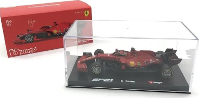 Model makine garash Bburago Ferrari SF21 Sainz, 1:43, koleksion, e kuqe