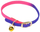 Qafore për mace Love Story me zile, 30 cm, neon rozë‑vjollcë