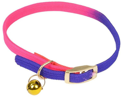 Qafore për mace Love Story me zile, 30 cm, neon rozë‑vjollcë