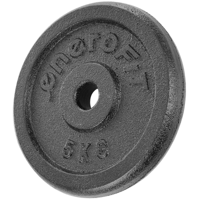 Disk peshe Sportop, 5 kg, gize, vrimë 26 mm, i zi