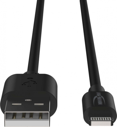 Kabllo karikues Ansmann 1700-0131, USB A në Lightning, 1m, e zezë