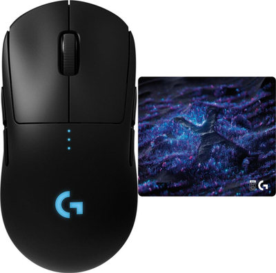 Set maus gaming Logitech G Pro Wireless HERO 16K me mousepad G640 SE, wireless, RGB, i zi