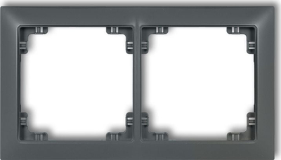 Kornizë dyshe elektrike Karlik Universal Deco Soft 28DRSO-2, për mekanizma DECO, grafit mat