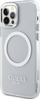 Mbulesë telefoni Guess GUHMP12MHTRMS për iPhone 12 12 Pro, Metal Outline, MagSafe, argjend