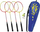 Set badminton Schildkrot 4 Player, 4 raketa, çelik, shumëngjyrësh