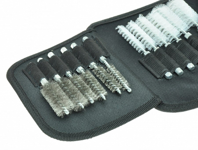 Set furça për sedilje injektori Geko G02653, 18 copë, najlon bronz çelik