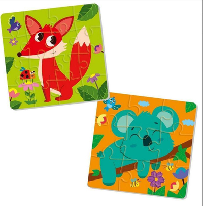 Puzzle për fëmijë Roter Kafer Fuzzies, 2 në 1, shumëngjyrësh