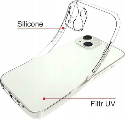 Kapak telefoni OEM CLEAR CASE 2mm për iPhone 14, mbrojtje kamere, transparent