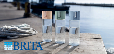 Shishe filtruese BRITA Vital, 0.6L, me 2 filtra MicroDisc, pjeshkë pastel