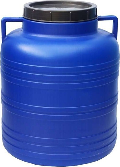 Fuçi plastike për turshi, 30 L, me doreza, e bardhë
