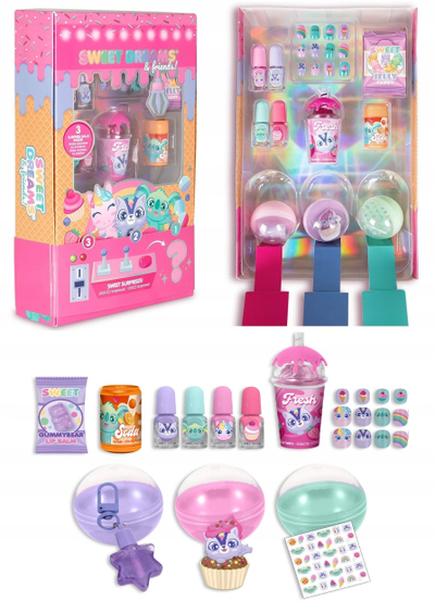 Set kozmetike për fëmijë Kids Sweet Dreams, me balsame dhe llaqe