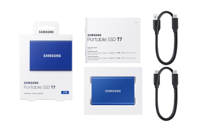 SSD i jashtëm Samsung T7, 2TB, USB 3.2, blu