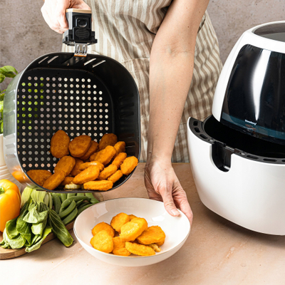 Fritezë me ajër Klausberg KB, 7.7L, panel me prekje, e bardhë rose gold